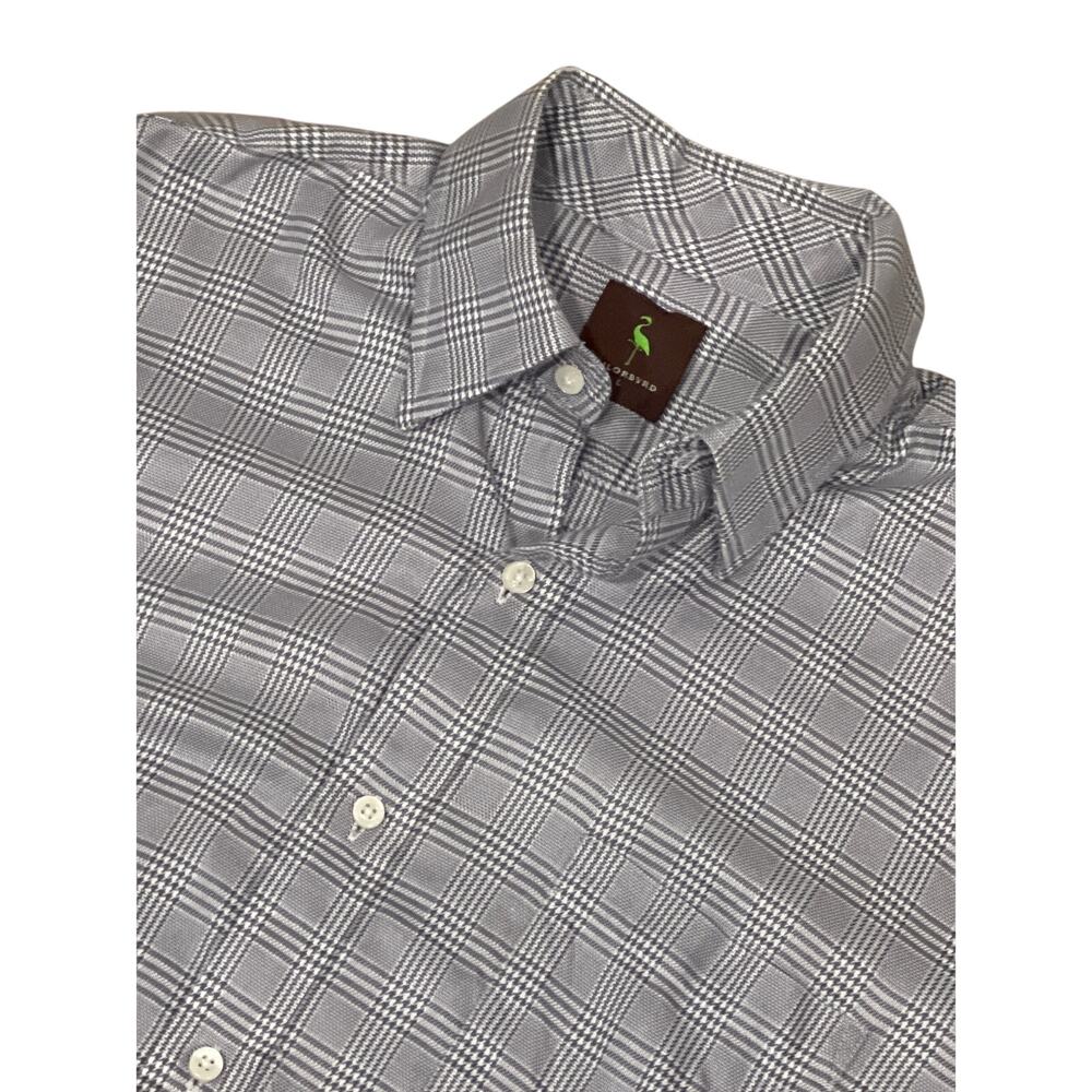 Tailor Byrd Gray Plaid Men's Long Sleeve Button Down, Size Large, 1324-G